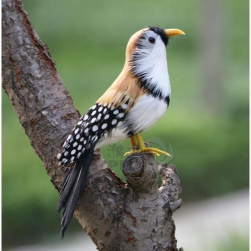 Min cute simulation bird model plastic & furs lark toy gift about 13cm 1341