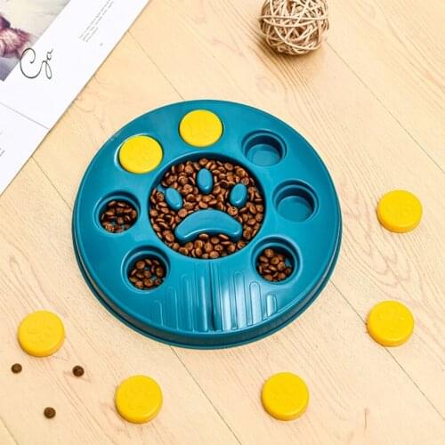 Pet Dog Slow Feeder Bowl Anti-choking Eating Disc Food Puzzle Dog Bowl Toy Interactive Feeder Smart Training Feeding Disc