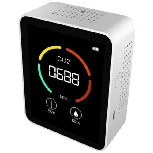 M89B Air Quality Monitor 3-in-1 Carbon Dioxide Detector Digital Temp Humidity CO2 Meter Gas Concentration Detection Air Tem