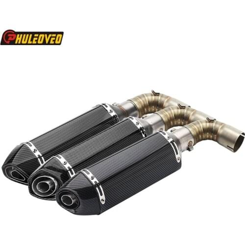 Motorcycle Exhaust Muffler System Mid Link Pipe for CB1000R 2010 2011 2012 Motorbike Muffler Exhaust for CB1000R 10-12 Escape