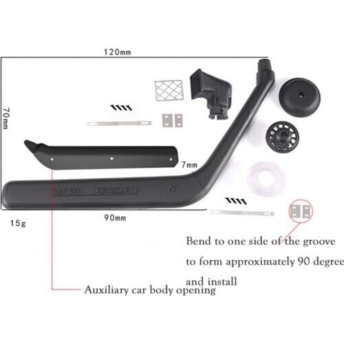 Snorkel Kit Air Ram Intake System 2 Heads for 1/10 Axial SCX10 III Wrangler RC Car Accessories Parts