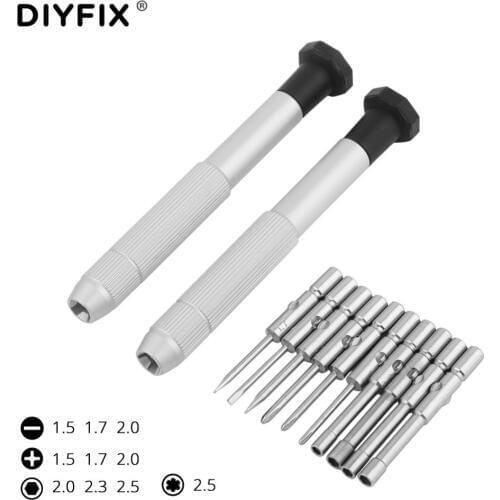 DIYFIX Precision Magnetic Screwdriver Set Glasses Watch Jewelry Eyeglasses Disassemble Phone Teardown Repair Tools