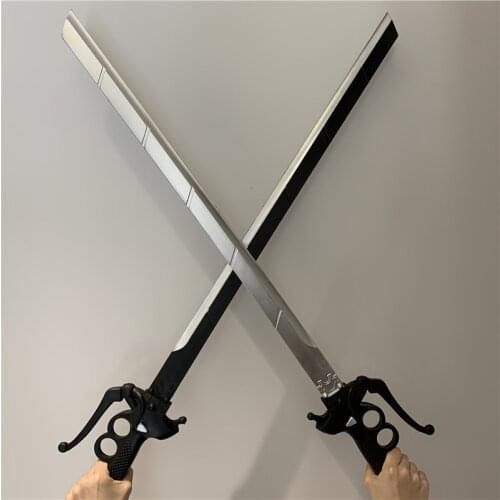 Attack On Titan 1:1 Cosplay Gun Sword Mikasa Eren Rivaille Ackerman Weapon Prop Sword Cos Halloween Cos Gift 95cm