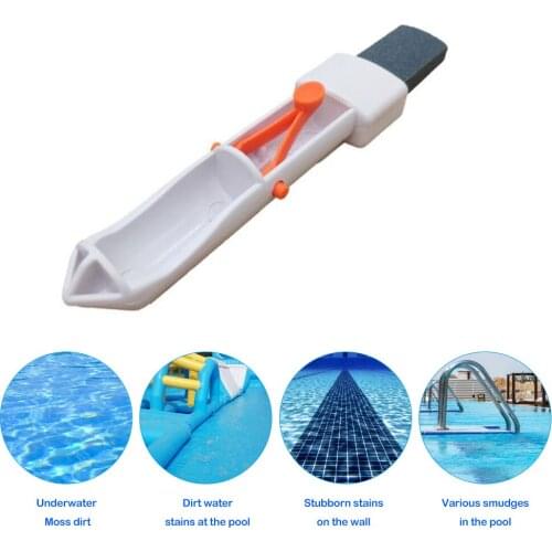 Pumice Cleaning Natural Pumice Stone With Handle Swimming Pool Cleaning Brush Cleaner Hard Water Ring Remover Bath Cleaner Tool