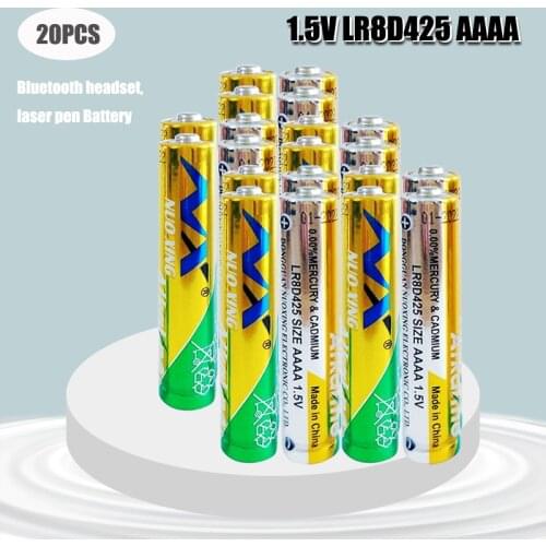 20PCS 1.5V LR61 AAAA Battery primary alkaline batteries equal to MN2500 E96 LR8D425 for laser pen Bluetooth speaker