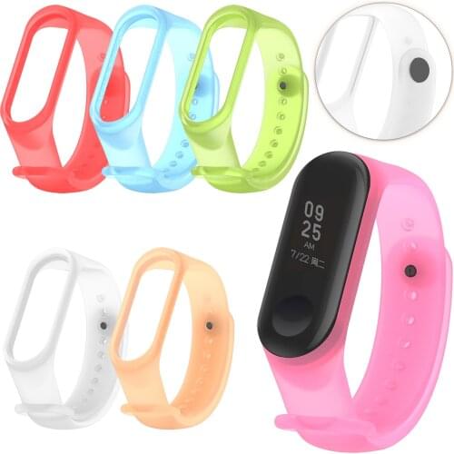 Transparent Strap Refreshing Replacement Watch Band Suitable For Xiaomi Bracelet 5/6 Adjustable Sport Waistband For Adult Women