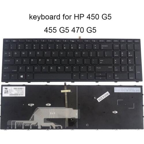 US backlit laptop keyboard For HP ProBook 450 G5 455 G5 470 G5 English replacement keyboards laptop sales parts New SG-87810-33A
