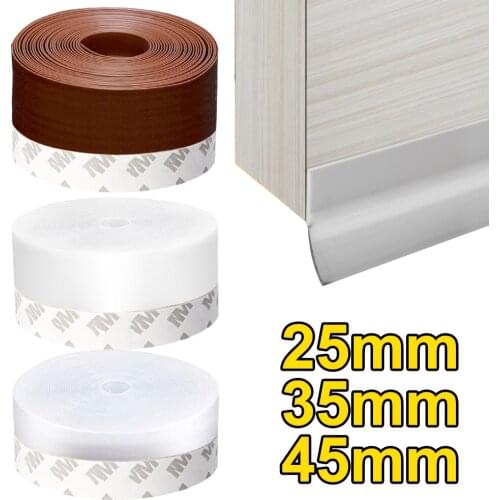 5M Length Weather Stripping Door Bottom Seal Strip Window Rubber Seal Weatherstrip Windproof Dust Door Windshield Sealing Tape