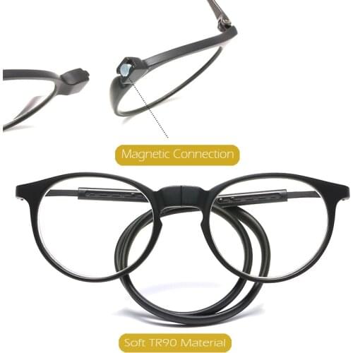 Vintage Unisex Mens and Ladies Hang on Neck Clinic reading glasses,Adjustable arms,Comfortable Soft TR90