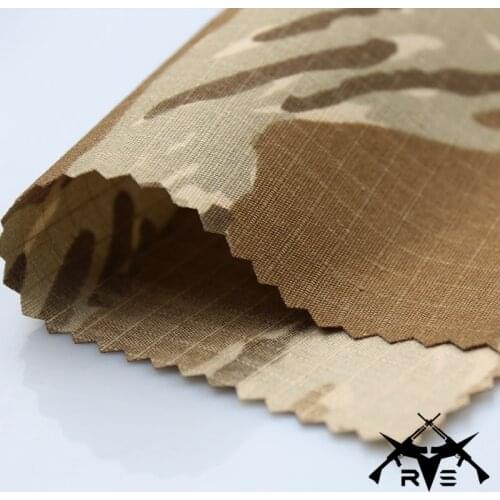 Yellow Tiger Strip Desert Camouflage Fabric Green Tiger Pattern Polyester Cotton TC Plaid Tear-resistant Waterproof Cloth