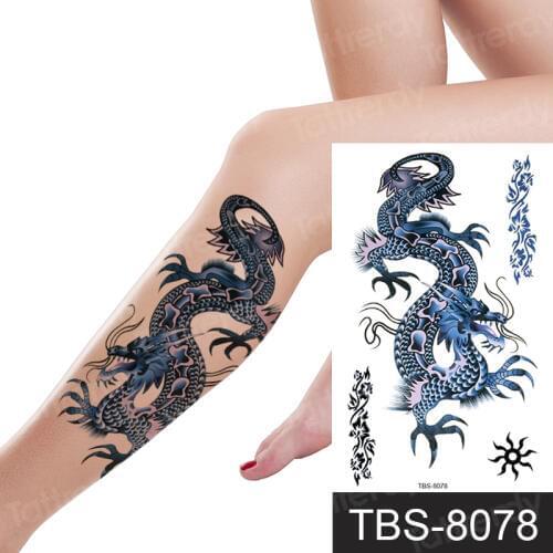 Temporary tattoo phoenix dragon animals tattoo art body stickers women men legs sexy tatoo fake waterproof decal sheet water