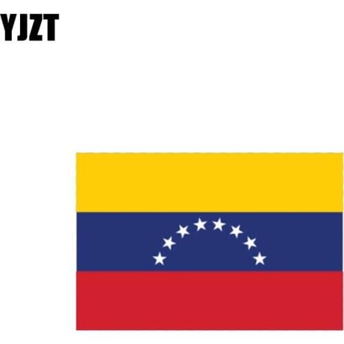 YJZT 11.9CM*7.7CM Reflactive Funny Venezuelan Flag Car Sticker PVC Decal 6-0333