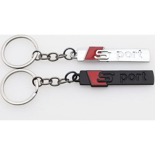 1pcs 3D Sport Sline metal Zinc Alloy Car KeyChain Key Chain Keyring Key Ring Creative logo Emblem Auto Badge accessories