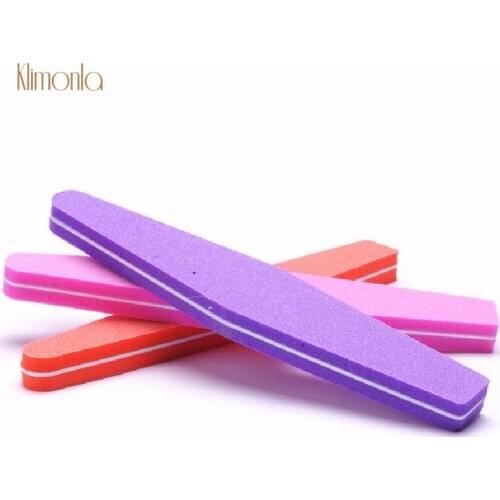 20pcs/lot High Quality Two-sided Rhombus Sponge Nail File Beauty Care Tools Set Colorful Nail Art Tool for DIY Manicuring