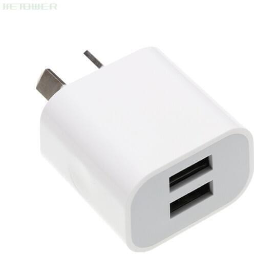 300pcs/lot two USB/ 2 USB Port Insulated AU Plug Charger,Output DC 5V 2A Power Adapter Used for IPhone Samsung Mobile Phones
