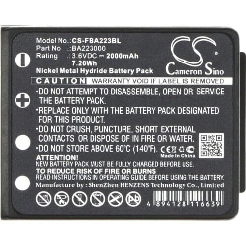 Cameron Sino 2000mAh Battery BA223000 for HBC Radiomatic Keynote,Linus 4,Micron 4,Micron 5,Micron 6,Micron 7,Quadrix, Vector Pro