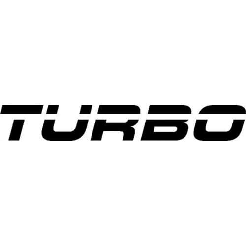 Turbocharged Car Sticker Decal Personalized Car Sticker Pvc Sticker Suitable for Various Models Black/white, 13CM * 2CM