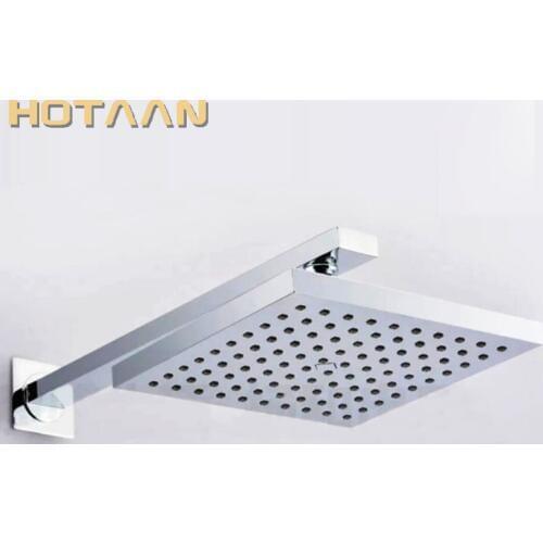 Free Shipping Chrome Finished Wall Mounted 20x20cm Water Saving Square Rain Shower Head without arm,Chuveiro Ducha Quadrado Y