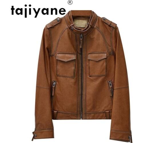 Tajiyane Real Sheepskin Jacket Women Genuine Leather Clothes for Womens Korean Autumn Jackets High Quality Mujer Chaqueta TN2011