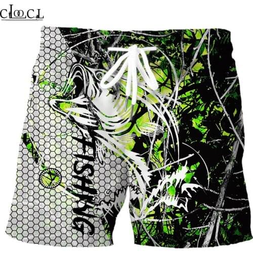 CLOOCL Newest Bass Carp Fishing 3D Print Men Summer Fashion Shorts Harajuku Beach All-match Cool Sweatpants Drop Shipping