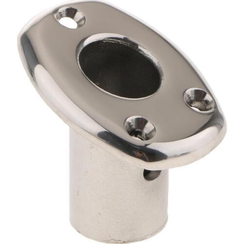 Durable Hand Rail Fitting 30 Degree - Flag Pole Socket - Mount Hole Diameter: 7/8inch (22mm) for Marine Boat, Flag Pole Holder