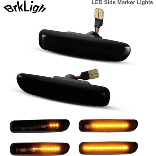 2Pcs Led Dynamic Front Fender Side Marker Indicator Light Turn Signal Lamps For BMW 3Series E46 Sedan Saloon Coupe Wagon Estate