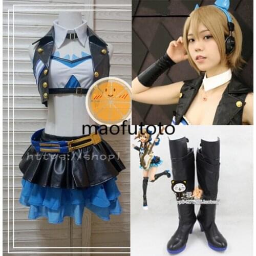 High Quality Full sets Cinderella Girls Tada Riina Customized Uniforms Cosplay Costume includes shoes