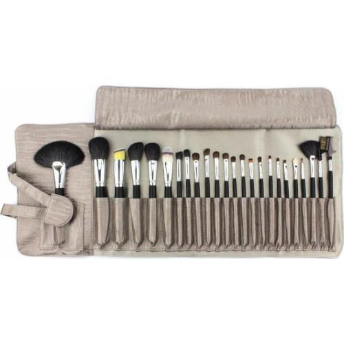 High quality animal pony hair eyes brush tools goat hair powder brush kits 24pcs cosmetic brush set