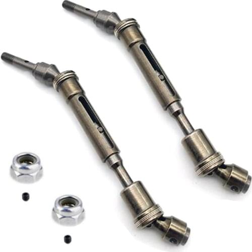1Pair Aluminum Alloy Steel 1 Front 1Rear Drive Shaft Transmission Axle for Traxxas Slash 4x4 Stampede Rustler VXL HQ727 RC Truck