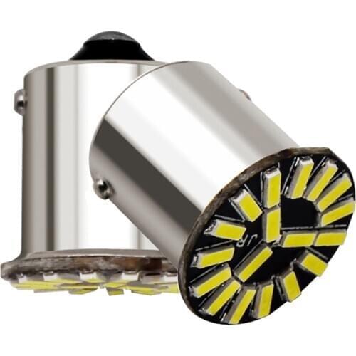 10-100pcs 1156 BA15S 1157 BAY15D Car LED DRL Turn Signal Light Auto Brake lamp Reverse Lights Bulb 19SMD 4014 White DC12V