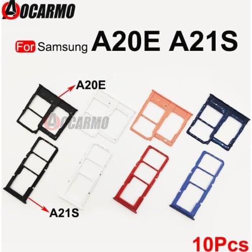 10Pcs/Lot Dual Sim Card Slot Tray Holder For Samsung Galaxy A21S A217F A20E A202 A202F A202DS SIM Card