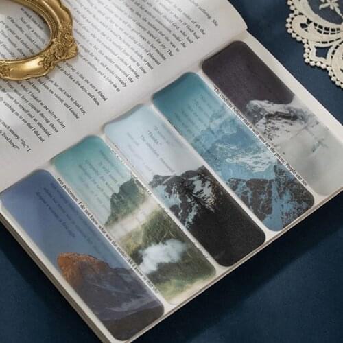 20Pcs/set Flower Dusk Reading Book Mark Forest Moon Bookmark Stationery Message Card Material Paper School Office Supply