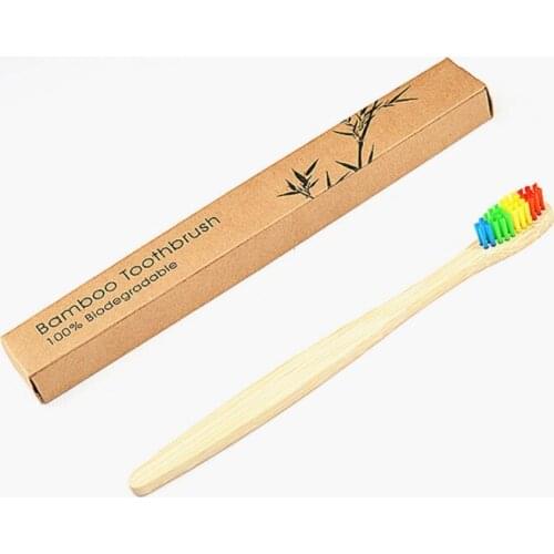 40 Pcs Bamboo Toothbrushes Charcoal Toothbrush Biodegradable Toothbrush Natural Bamboo Toothbrushes with BPA-Free Nylon Bristles