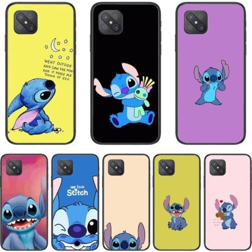 Phone Case Disney Stitch Fashion Phone Case cover For OPPO A91 9 83 79 92s 5 F9 A7X Reno2 Realme6pro 5 black tpu cell cover