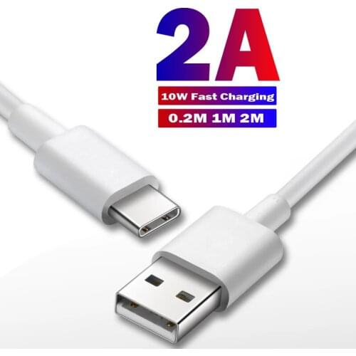 2A USB Type C cable Fast Charging Cable For Xiaomi Redmi Note 9 Pro 2A USB Type C Data Line Cable For Huawei P20 Realme 8 Pro