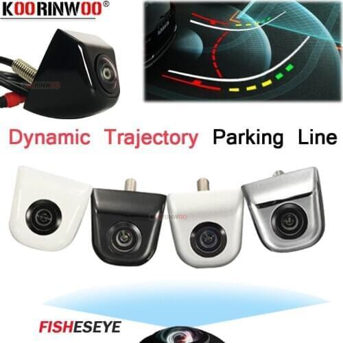 Koorinwoo Intelligent Dynamic Trajectory Parking Guide Wide Angle Car Rear view camera Backup Black Reverse HD CCD For Monitor