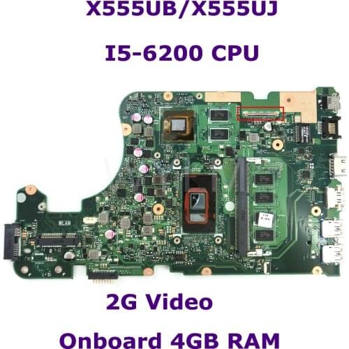 X555UB MAIN_BD._4G/I5-6200U/AS V2G 90NB0AQ0-R02400 Mainboard For ASUS X555UB X555UJ X555U Laptop Motherboard 100% Tested