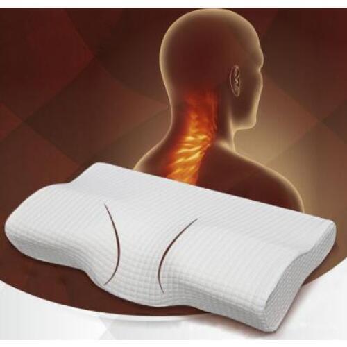 Soft Orthopedic Latex Magnetic White Color Neck Pillow Slow Rebound Memory Foam Pillow Health Cervical Neck size in 50*30CM