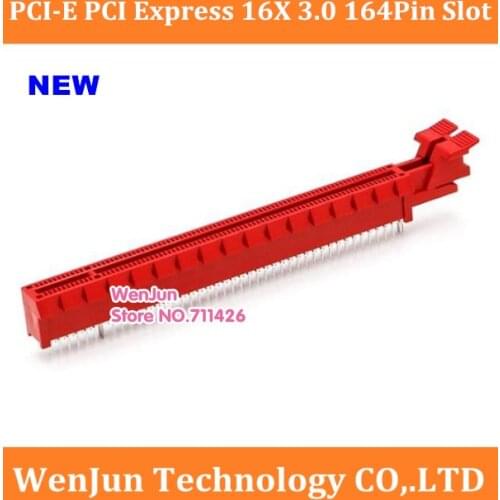 New black red PCI-E 16X PCI Express 16X 3.0 164Pin Motherboard Repair Replacement Slot Card for GPU Graphics Video Card 2pcs/lot