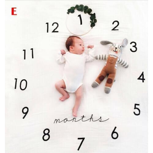 Newborn baby Monthly Growth Milestone Blanket photography props Background Cloth for Rug baby boy girls Photography Accessories