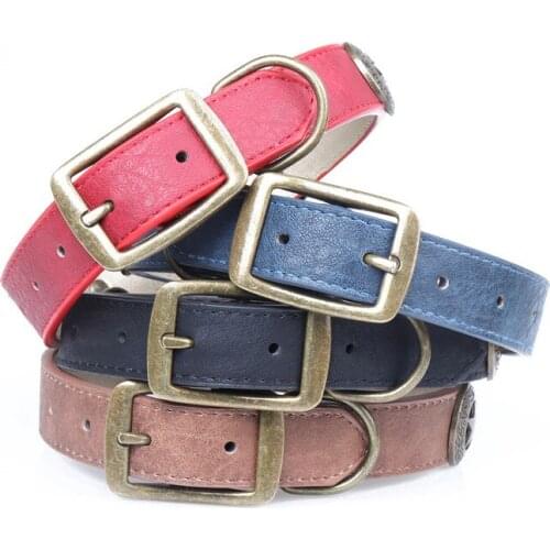 EXCELLENT ELITE SPANKER Personalized Dog Collar Pet Collars Leather Durable Collar for Puppies
