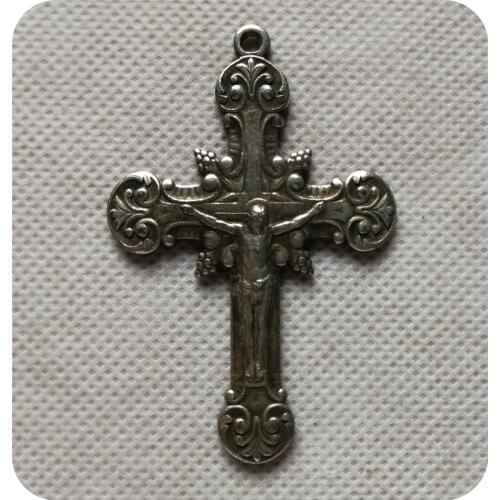 Silver Plated classic Jesus cross 65MMX43