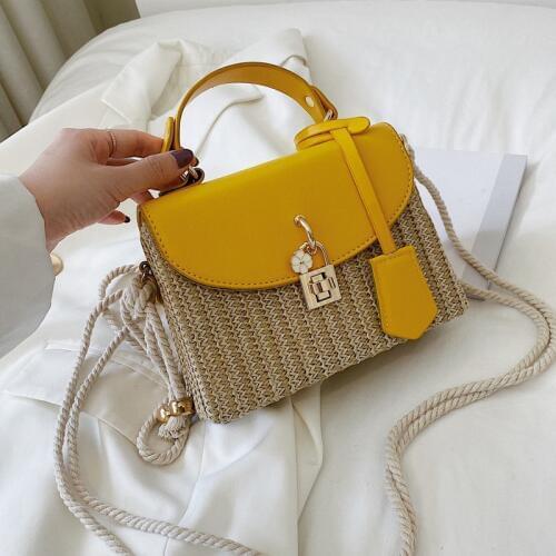 New Summer Straw Beach Weave Bag Women Crossbody Bags 2021 Fashion Handbag Ladies Messenger Bag Evening Clutches Female Purse
