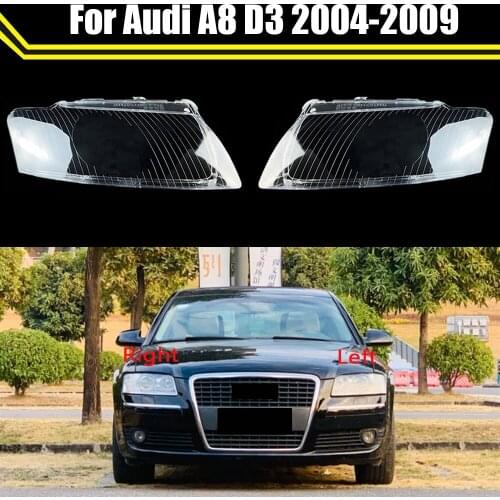Car Headlight Glass Cover For Audi A8 D3 2004 ~ 2009 Front Lampshade Head Lght Shell Headlamp Lampcover Housing Case
