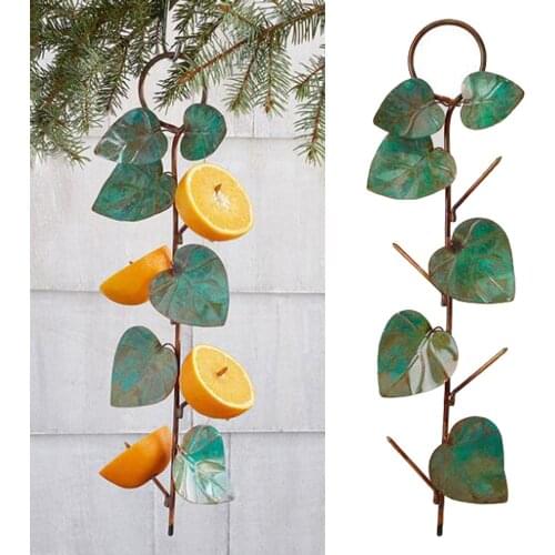 Outdoor Bird Feeder Garden Outside Leaf Shaped Hanging Feeding Station