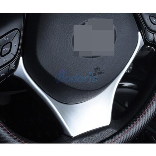 Interior Steering Wheel Trim Protector Panel Chrome Car Styling 2016-2018 For Toyota C-HR CHR C HR Accessories