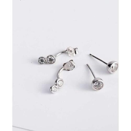 2021 New Arrival Luxury Cubic Zirconia Real 925 Sterling Silver Stud Earrings for Women Fine Jewelry Accessories Gifts YEA188