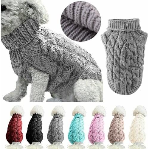 Winter Dog Sweaters for Small Dogs Pet Clothes Puppy Cat High Collar Sweater Coats Dog Sweaters Dog Cloths Clothes Accessories