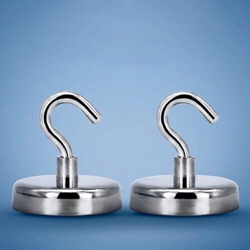 1Pcs Magnetic Hanging Hooks Hold Strong Magnet Neodymium Strong Rare Earth Magnet Hanger For Home Kitchen Wall Hook