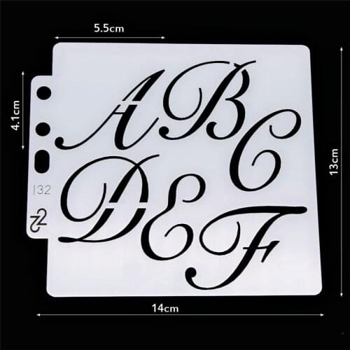 14*13CM Short Sentence DIY Cake Scrapbook Stencils Hollow Embellishments Printing Lace Ruler Valentines Day